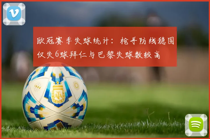 欧冠赛季失球统计：枪手防线稳固仅失6球拜仁与巴黎失球数较高